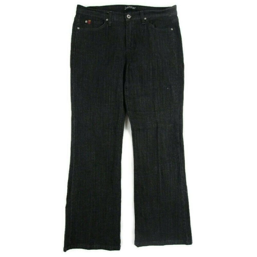 Jeanstar Womens Straight Jeans Black Denim Size 12